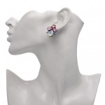 Opal Light Pink Teardrop Stud Earrings